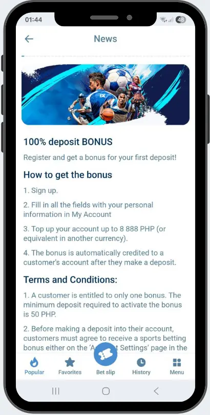 1xbet app welcome-bonus sports